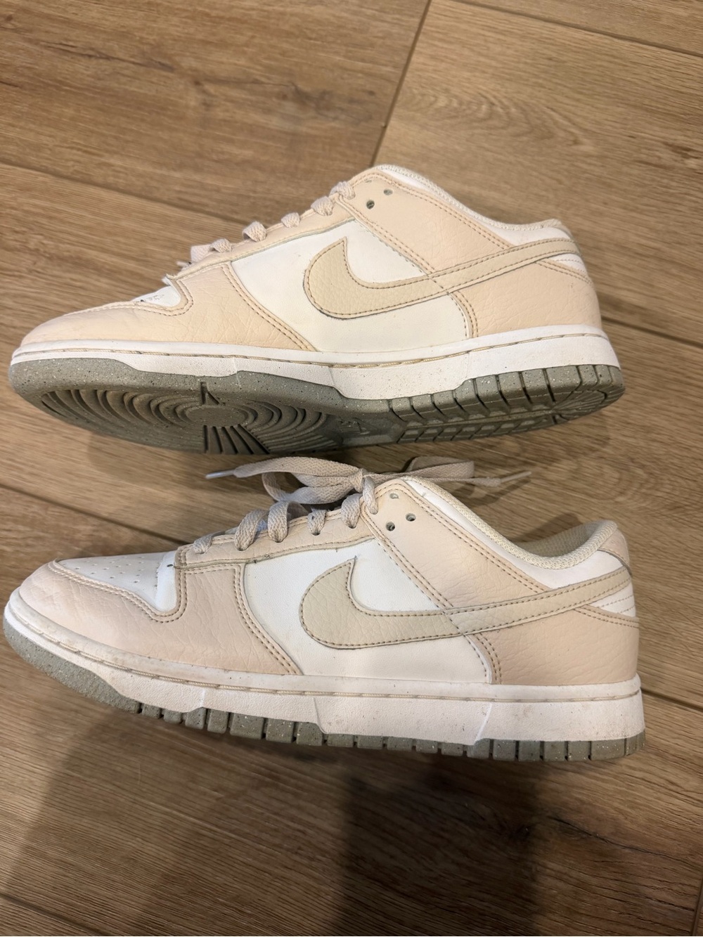 Nike Low-Top Sneakers in Cream and White